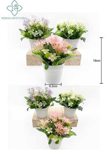 [5101028-2] Planta artificial pequeña en maceta - Bonsái decorativo
