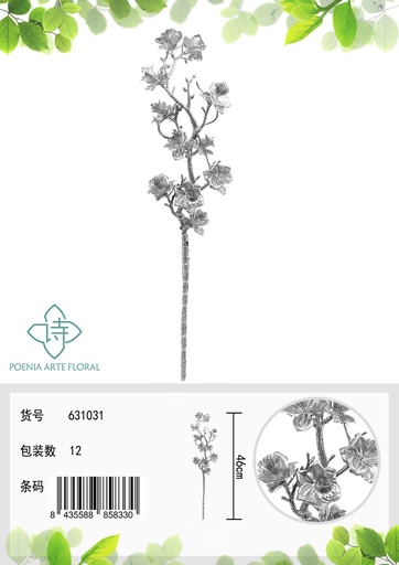 [631031 银] Rama de flor de narcisos pequeña 46 cm - Decoración floral