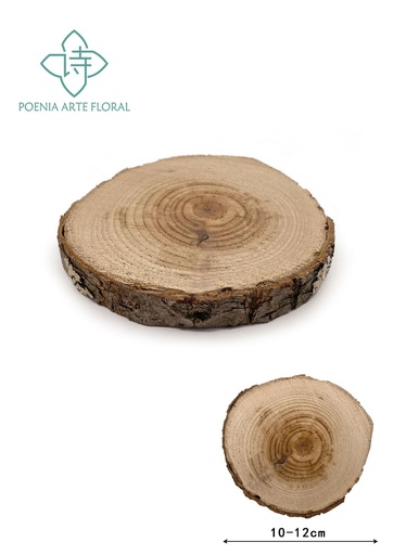 [731788447243] Disco de madera de castaño de 10-12 cm - Accesorio decorativo