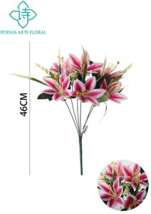 [6101103深粉] Ramo de lirios 3D de 6 cabezas F0669 - Ramos y flores
