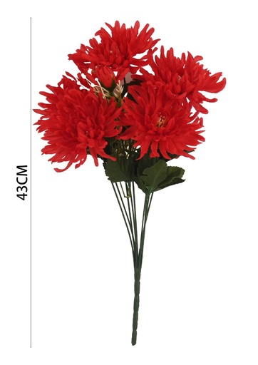 [6101075红色] Ramo de flores de seda - 6101075 Rojo (8435588806003)