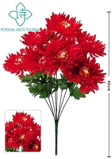 [630239-红色8435588850389] Ramo de grandes margaritas artificiales - Decoración floral y arreglos