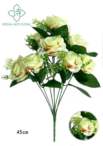 [6101052黄色] Ramo amarillo con bordes (8 cabezas)