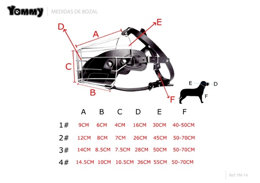 [YM14] Bozal de perro de cuero de alta gama - Accesorio para control de mascotas