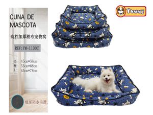 [YM1130C] Cuna de perro 3 piezas azul hueso 1130C - La mejor opción para tu mascota