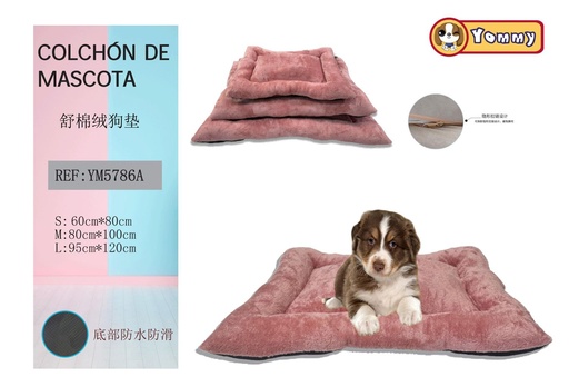 [YM5786A] Cuna de perro de felpa larga 3 piezas beige YD-57862A - Accesorios para mascotas