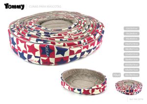 [YM2979I] Cuna de 10 piezas roja 68x58x16 cm - Accesorios para mascotas