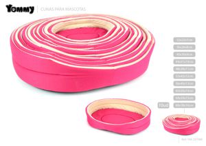 [YM2978M] Cuna de 10 piezas de lona roja 68x58x16 cm - Accesorios para mascotas