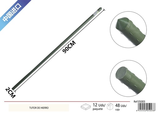 [205003] Tutor de hierro recubierto 20x900mm - Accesorios de jardín