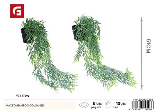 [200939293] Maceta colgante de eucalipto 52 cm - Decoración para jardines