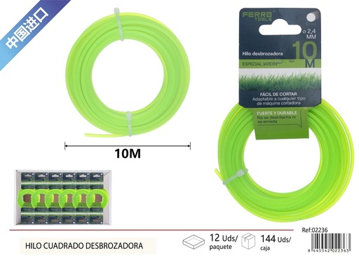 [02236] Hilo redondo desbrozadora 2.4x10 m - Accesorios para jardinería