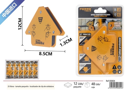 [00804] Escuadra magnética para soldar 25 lb - Accesorio de soldadura y herramientas