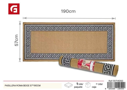 [131714050] Pasillera Roma beige 57*190 cm - Alfombras de pasillo