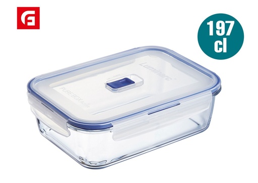 [883314344219] Caja hermética rectangular PURE BOX LUM de 197 ml 