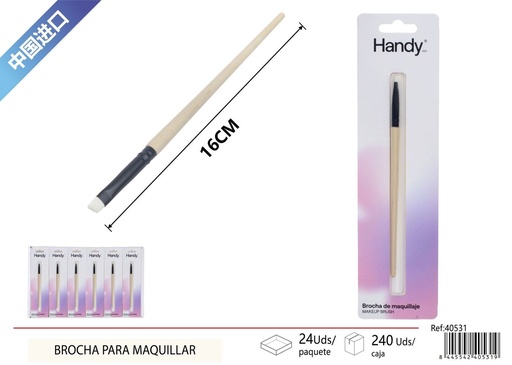 [40531] Brocha para maquillar con mango de madera - Productos de belleza y maquillaje