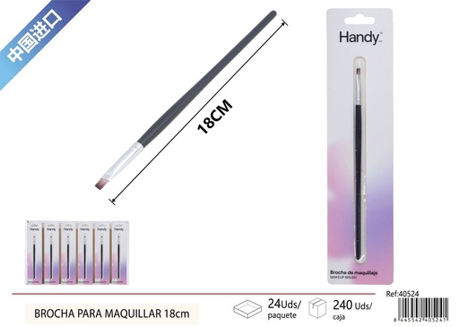 [40524] Brocha para maquillar de cejas angulada 18cm - Accesorios de maquillaje y cosméticos