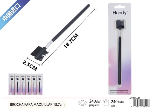 [40520] Brocha para maquillar y peinar cejas 18.7cm - Accesorios de maquillaje y cosméticos