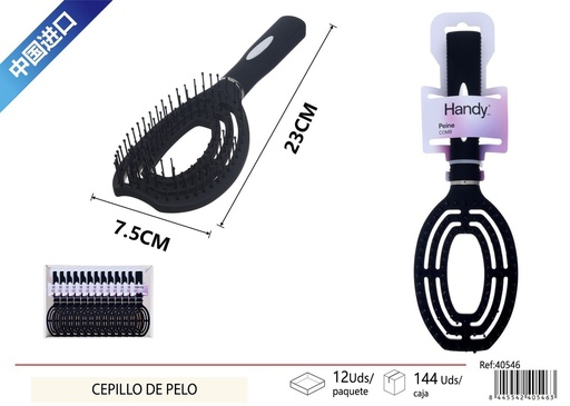 [40546] Cepillo de pelo con mango redondo - Accesorios de belleza para el cabello