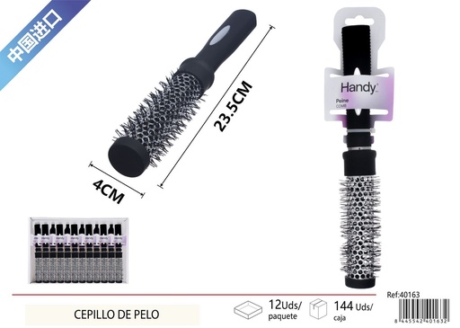 [40163] Cepillo de pelo con mango redondo - Accesorios de belleza para el cabello