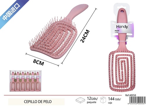 [40058] Cepillo de pelo grande y cuadrado - Accesorios de belleza y cuidado del cabello