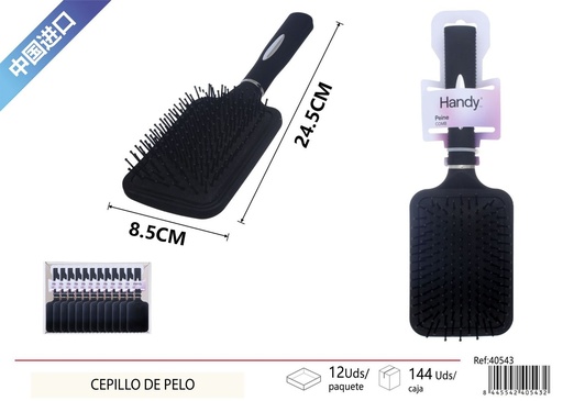 [40543] Cepillo de pelo cuadrado con almohadilla - Accesorios de belleza para el cabello