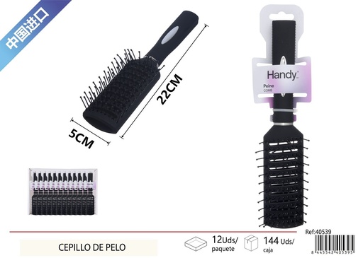 [40539] Cepillo de pelo ovalado con mango redondo - Accesorios de belleza para el cabello
