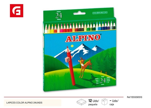 [18413240565137] Lápices de color Alpino 24 unidades - Material escolar