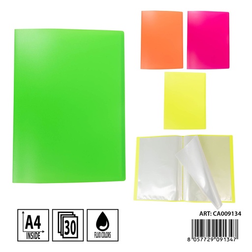 [0237154] Carpeta flexible fluo A4 30 páginas - Carpeta de oficina