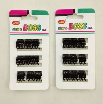 [298921-3] Pinza mini 0.8 cm negra 12 unidades - Accesorios para el cabello