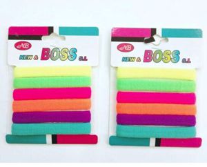 [130192-1] Goma de pelo colores 12 unidades - Accesorios variados