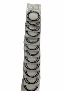 [40NEG] Pendiente aros 4 cm 12 pares - Accesorios de joyería