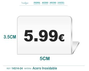 [14514-04] Placa de acero 3.5x5cm 5.99 - Accesorios para bisutería