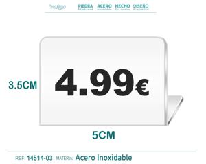 [14514-03] Placa de acero 3.5x5cm 4.99 - Accesorios para bisutería