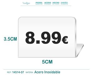 [14514-07] Placa de acero 3.5x5cm 8.99 - Accesorios para bisutería