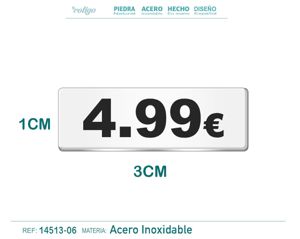 [14513-06] Placa de acero 1x3cm 4.99 - Accesorios para bisutería