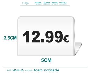 [14514-10] Placa de acero 3.5x5cm 12.99 - Accesorios para bisutería