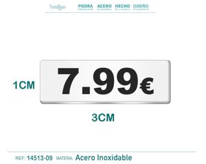[14513-09] Placa de acero 1x3cm 7.99 - Accesorios para bisutería