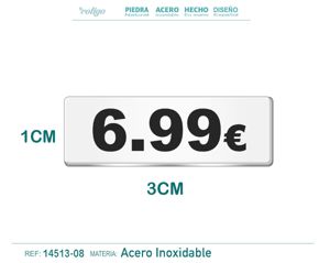 [14513-08] Placa de acero 1x3cm 6.99 - Accesorios para bisutería