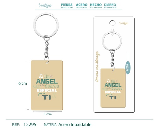 [12295] Llavero con mensaje colorido con accesorio de acero - Accesorios y llaveros