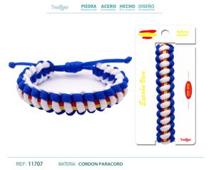 [11707] Pulsera paracord con bandera española - Joyería temática
