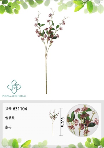 [631104ROJO] Ramo de Flores muertas de 80 cm rojo - Decoración artificial