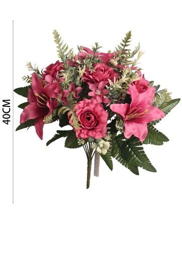 [631079玫红] Rama de camelia artificial - Decoración floral y arreglos