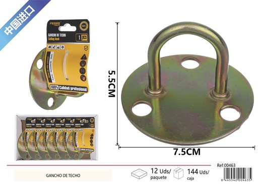 [00463] Gancho de techo redondo de calidad premium - Accesorios de ferretería