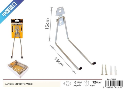 [01316] Gancho de soporte de pared - Accesorios de ferretería