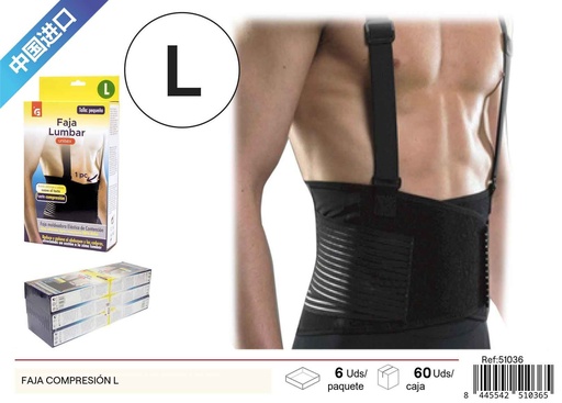 [51036] Faja de compresión grande - Equipamiento de protección para fitness