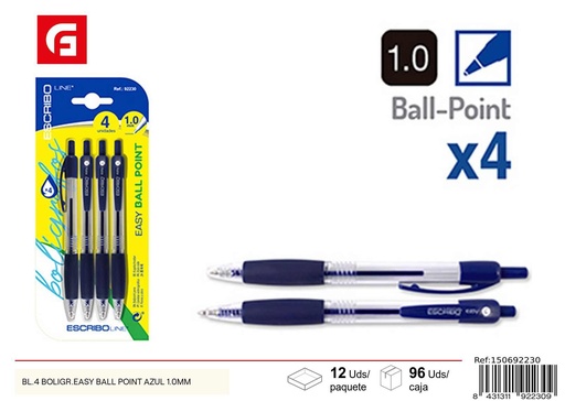 [150692230] Bolígrafo azul Easy Ball Point 1.0mm - Material escolar y escritura
