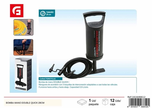 [161646612] Bomba de mano Double Quick 29 cm - Infladores y accesorios para verano
