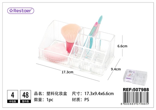 [507988] Organizador de cosméticos de plástico - Accesorio de belleza y maquillaje