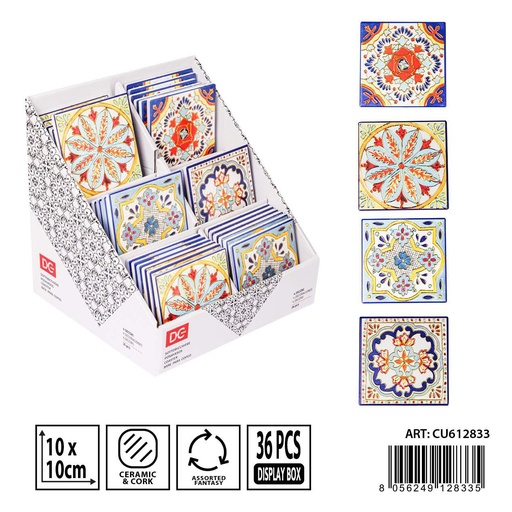 [0236717] Posavasos de cerámica 10x10cm - Cerámica y artículos de mesa