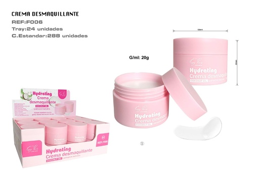 [F006-01] Cremas desmaquillantes aceite de coco 24/U 288/C - Productos de desmaquillado